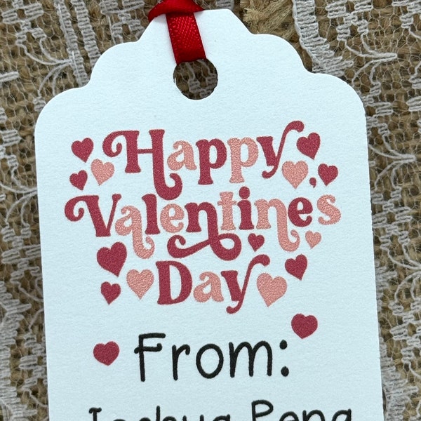 Valentine's Day Tag, Valentine tags kids, Valentine Gift Label, Kids School Treat Bags, Classroom Favor Tag, Valentine kids cards, gift tags