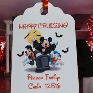 Halloween TAG Fish extender Halloween on the High Seas Halloween FE tag Disney Cruise, Fish Extender Gift Tag Cruise, halloween cruise tags