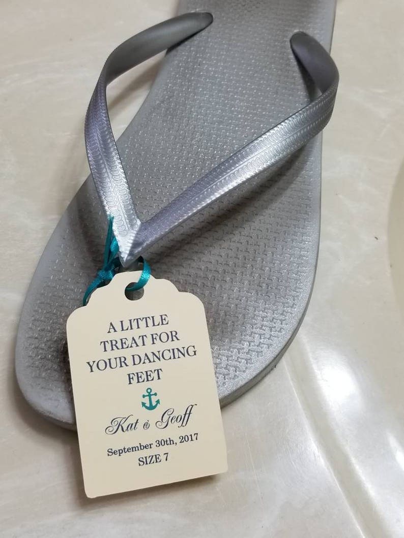 flip flop tags flip flop Favor Tags Wedding tags a little treat for your dancing feet Love 2.5Lx1.8w /'/' Favor tags Thank You tags