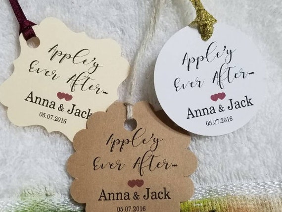 Apple Favor Tags Wedding Tags Thank You Tags Koufeta Tags | Etsy
