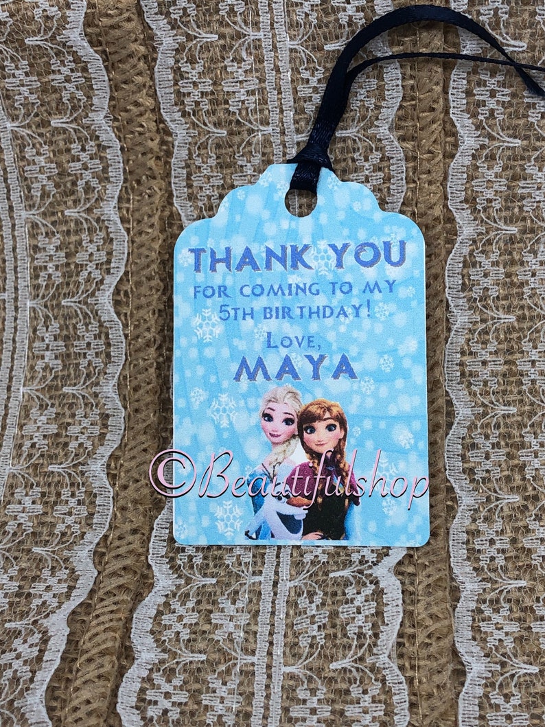 Favor tags frozen theme birthday Birthday Party Frozen frozen Favor Tags 2.5Lx1.8w,Thank You tags elsa /& anna frozen Gift tags disney