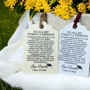 Graduation Favor Tags, Thank You tags, Gift tags, Graduation Tags - To My Family and Friends It’s mean, Graduation Decorations, class of, Gr