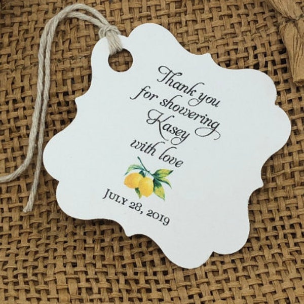 limoncello tags, Favor Tags, Wedding tags, Favor tags, Gift tags, Bridal Shower Favor Tags, showering with love, grazie tags, lemons tags