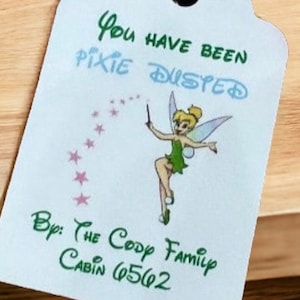 Pixie Dust Gift Tag, Pixie dust Cruise, FE Tag, pixie dust gift tag, Disney Cruise Christmas tags, Fish Extender Tag Cruise, tinkerbell tag