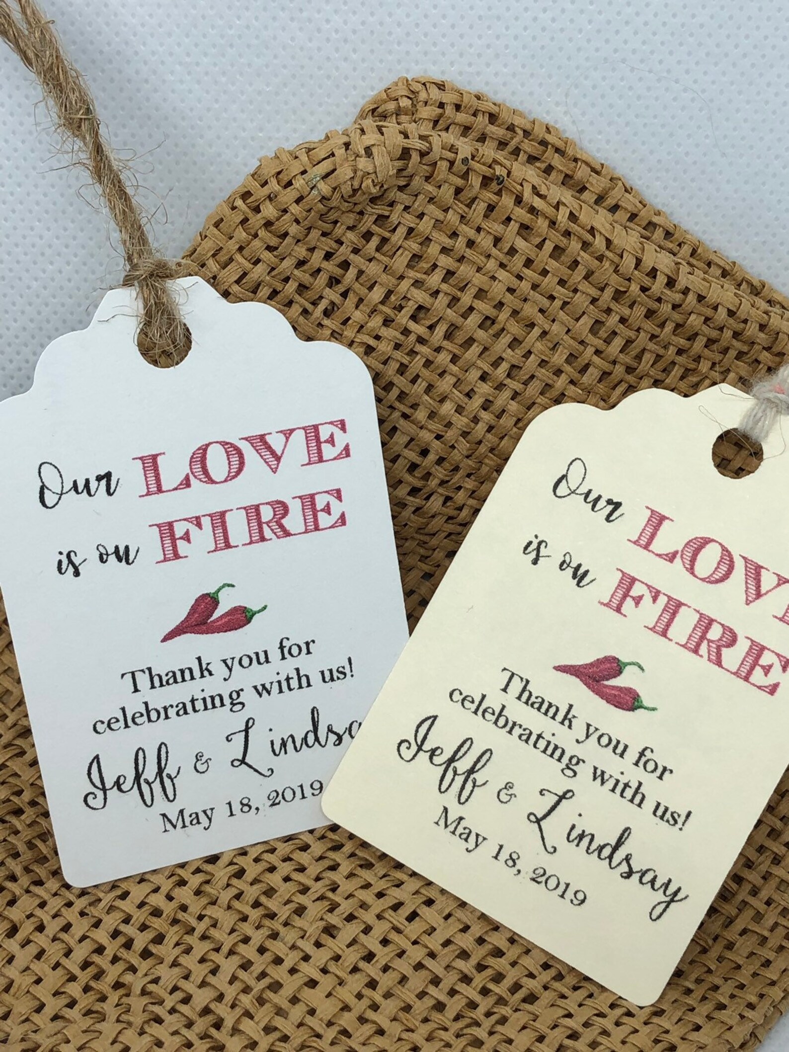 Hot Sauce Favor Tags Wedding Tags Thank You Tags Favor Etsy