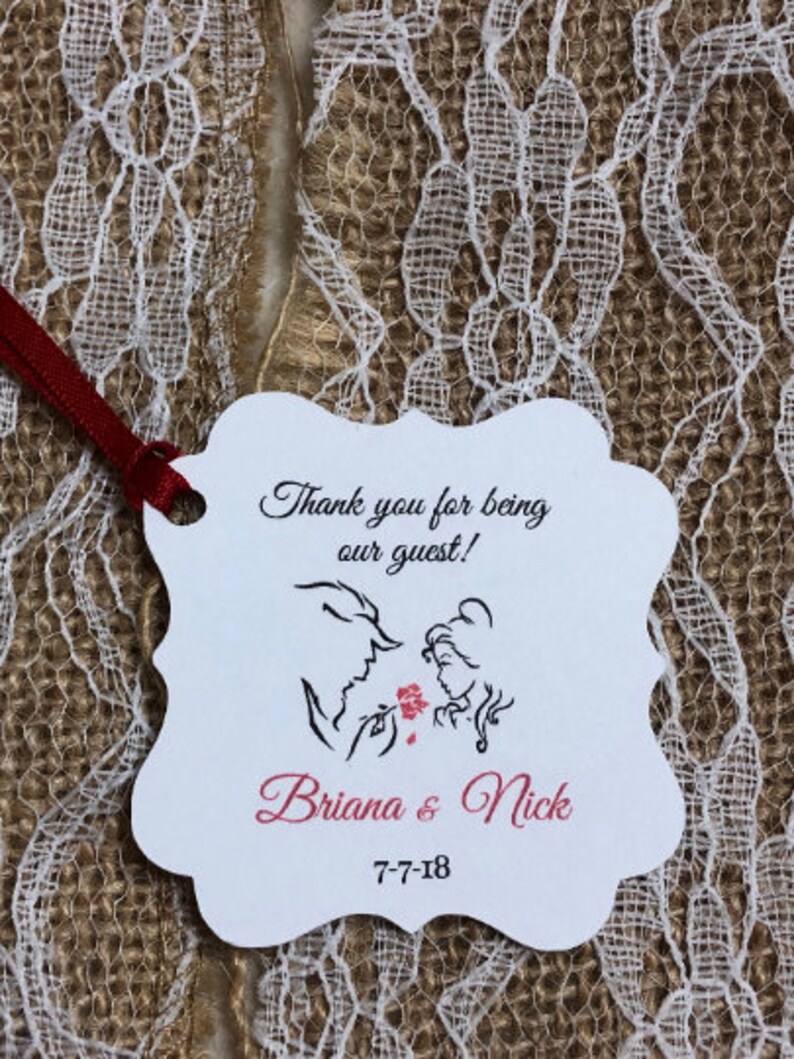 beauty and the beast Favor tags Thank You tags BELLE TAGS, Gift tags disney wedding tags beauty and the beast Favor Tags,Wedding tags