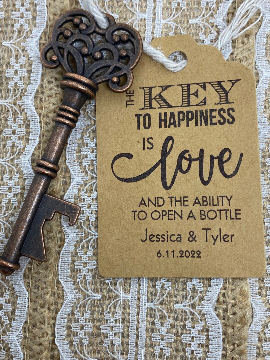 Key Bottle Openers AND Tags, Wedding Favors, Skeleton Key Favors, Key ...