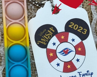 Fish exchange TAGS AND Pop it, Disney Cruise, FE Tag, Fish exchange gift, tags, Fish Extender Tag Cruise, fish exchange tag,