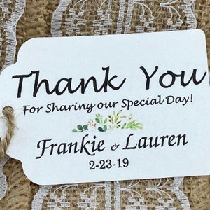 Wedding Favor Tags, Wedding Favors, Custom Gift Tags, Wedding Favor Tags, Personalized Tag, Calligraphy, greenery tags, garden wedding tags