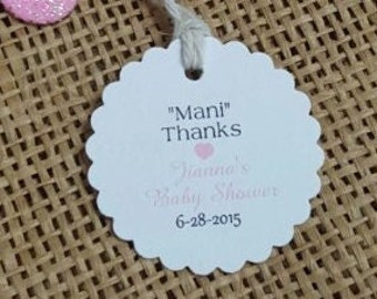 Personalized 1.5'' Favor MiniTags Wedding tags, Thank You tags, Favor tags Gift tags Bridal Shower Favor Tags, Nail polish tags, Mani Thanks