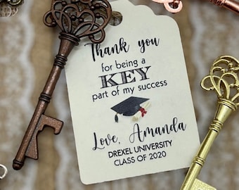 key bottle openers AND TAG, Graduation class, graduation tags, graduation party tags, graduation favor, key bottle openers, Key to Success