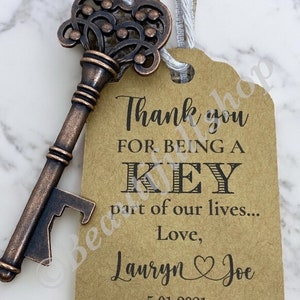Key part of our lives TAGS AND Bottle Openers, Wedding Favors, Skeleton Key Favors, Key part Tags, Wedding Tag, Bottle Opener Tags, Key Tags