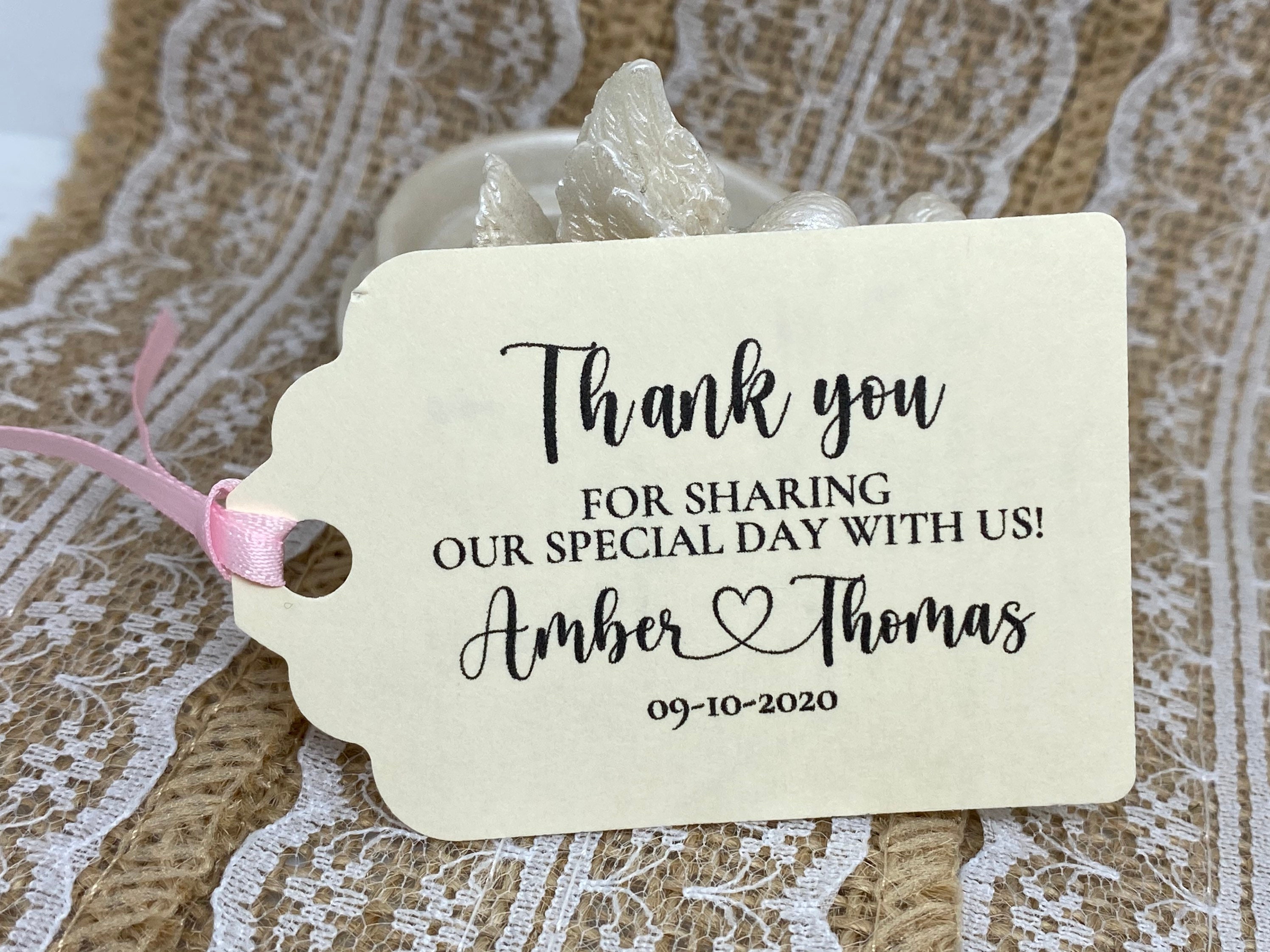 Personalized Wedding Tags Wedding Favors Custom Gift Tags Etsy