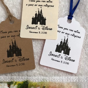 Cinderella castle Wedding Favor Tag, Thank You for Being Part of our Fairytale, fairy tale wedding, Cinderella castle, cinderella Favor Tags