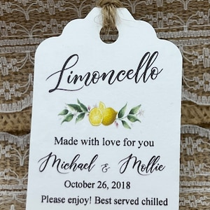 limoncello tags, limoncello Favor Tags, Wedding tags, Thank You tags, Favor tags, Gift tags, Italian wedding theme, grazie tags, lemons tags