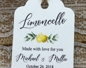 limoncello tags, limoncello Favor Tags, Wedding tags, Thank You tags, Favor tags, Gift tags, Italian wedding theme, grazie tags, lemons tags