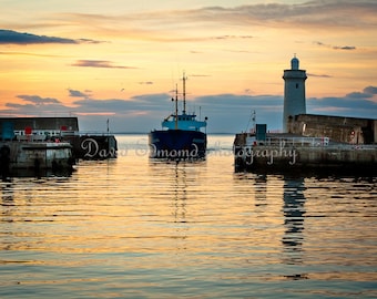 Ship Entering Buckie Harbour