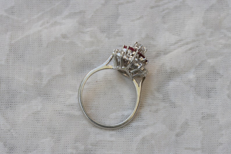Ruby and Diamond Ring in Platinum - Etsy