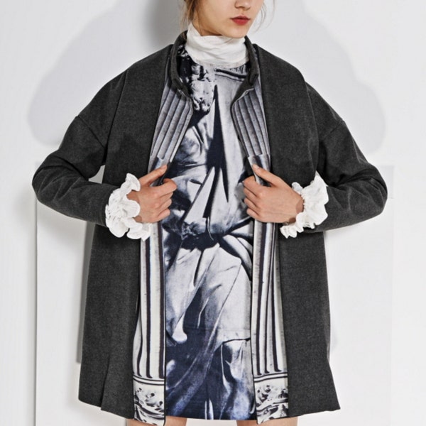 XIV Rome Collection designed grey coat