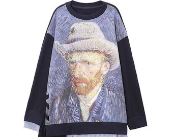 Fine Art Collection Van Gogh autoportrait faux-deux-pièces haut bleu