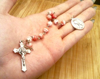 OCIA, First Communion, or Confirmation, St. Benedict Single Decade Rosary with Gift Bag