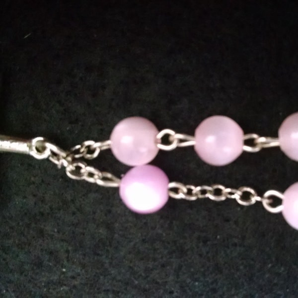 Soft Pink and Purple/Violet Single Decade Rosary with Gift Bag