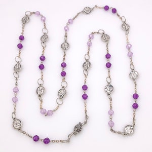 Stations of the Cross with Lilac and Purple Beads