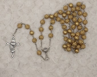 Holy Eucharist, Gold Roses Rosary