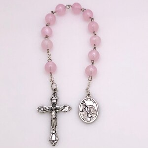St. Rita, Pink Single Decade Rosary with Gift Bag