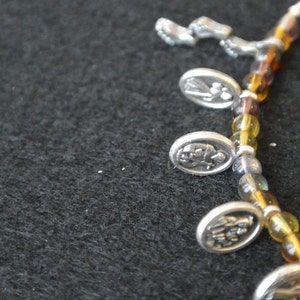 Walking with Holy Ones (Miraculous Medal, St. Benedict Sacred Heart of Jesus, Saint Anthony) Pull