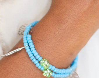 Autumn Leaf and Feather Medal Bracelet