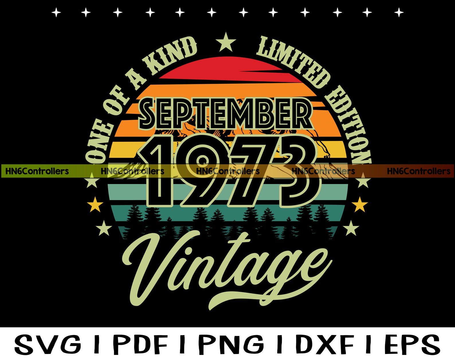 Vintage September 1973 SVG 1973 Vintage SVG September Etsy