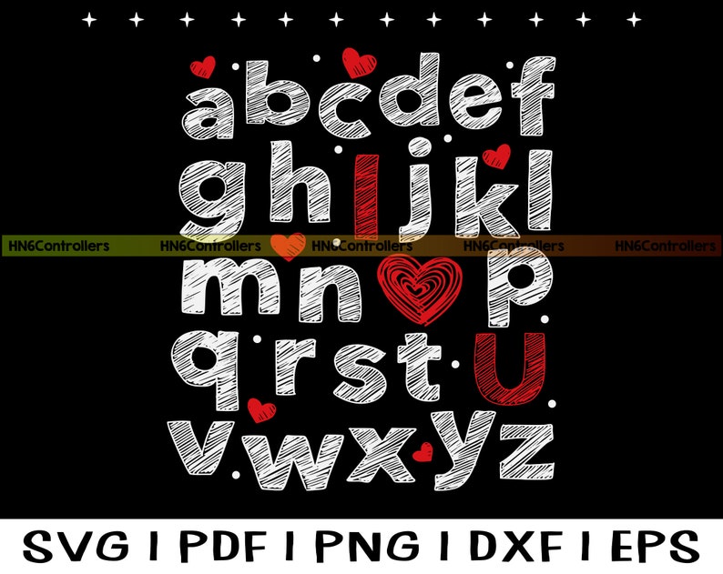 Download ABC I Love You Valentines Day Alphabet Slogan Svg I Love ...