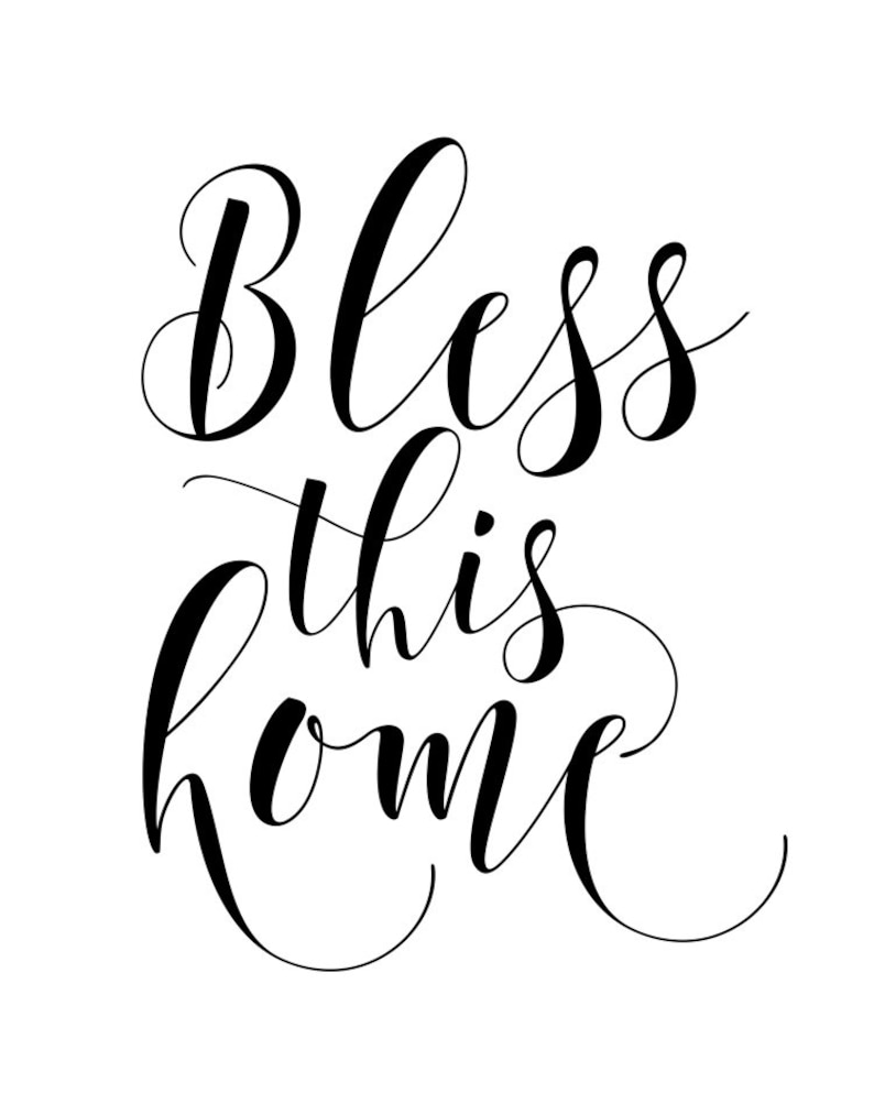Bless This Home Household Printable Art Christian Print | Etsy