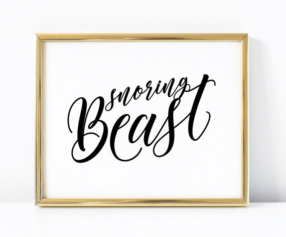 Snoring Beast Printable Art Bedroom Printable Bedroom Decor Bedroom Wall Art Beauty And The Beast Print Funny Bedroom Print