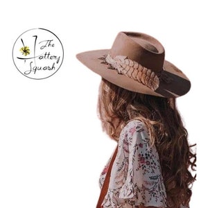 Bespoke Boho style wide brim fedora