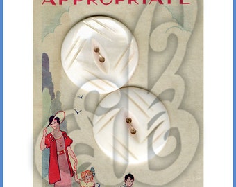 Appropriate Mother-of-Pearl Button Card INSTANT DOWNLOAD