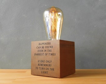 Lámpara de mesa de madera, regalos corporativos de premios de empresa personalizados con logotipo, regalo de aniversario personalizado para papá, regalo de graduación