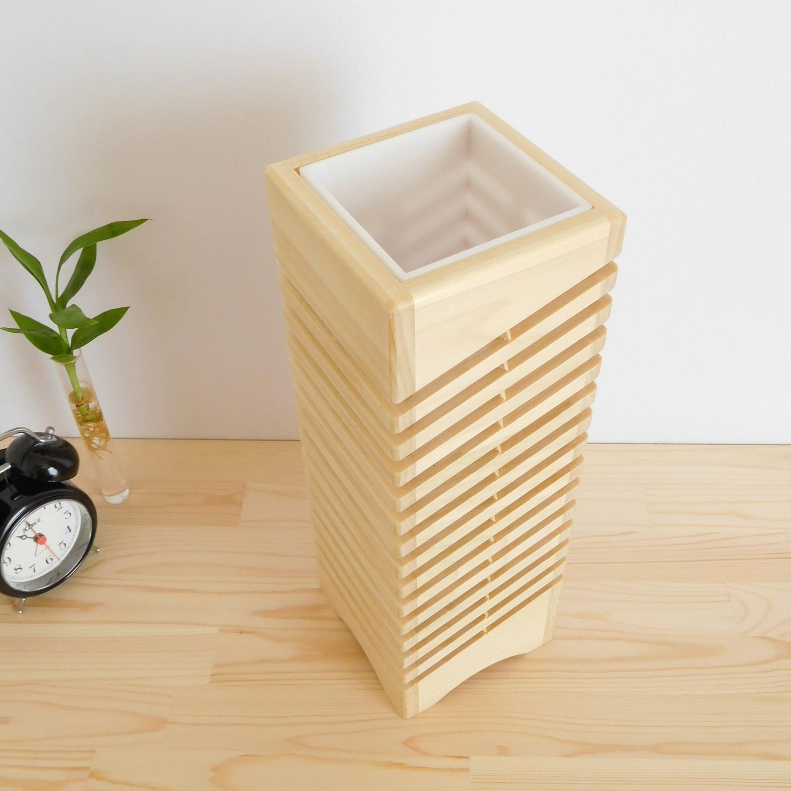 Wooden Side Table Lamp for Living Room Handmade Led Lamp Etsy