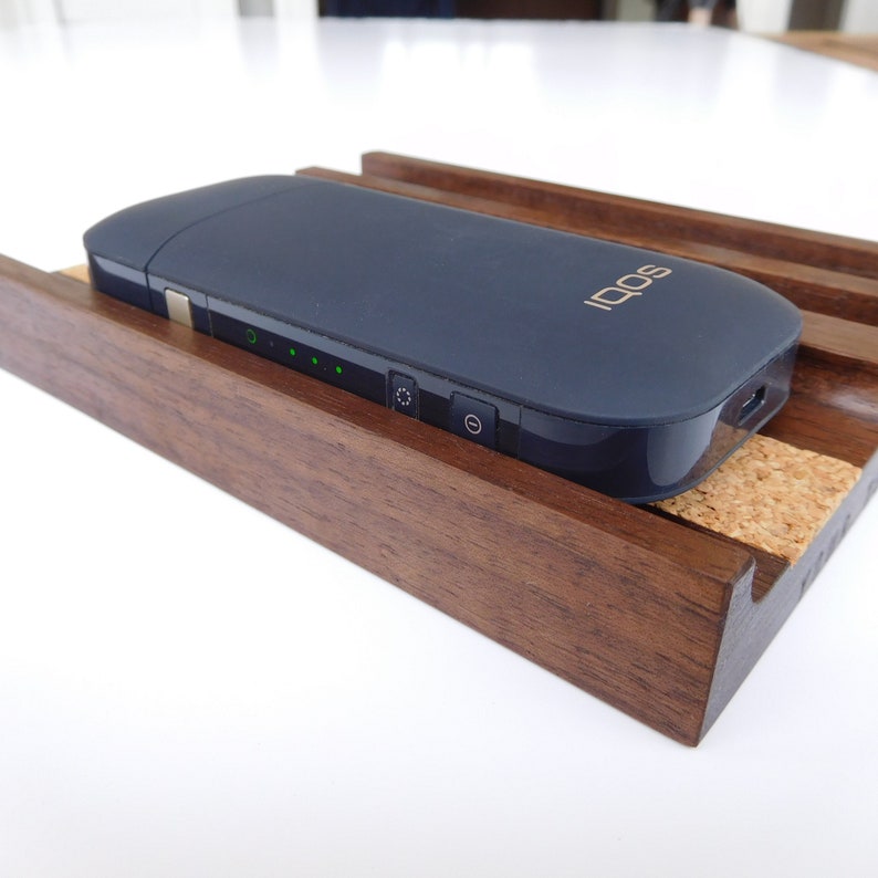 Iqos Walnut Stand Docking Station Wood Personalized Accessories Wood Gift Ideas For Men Electronics Accessories Stands