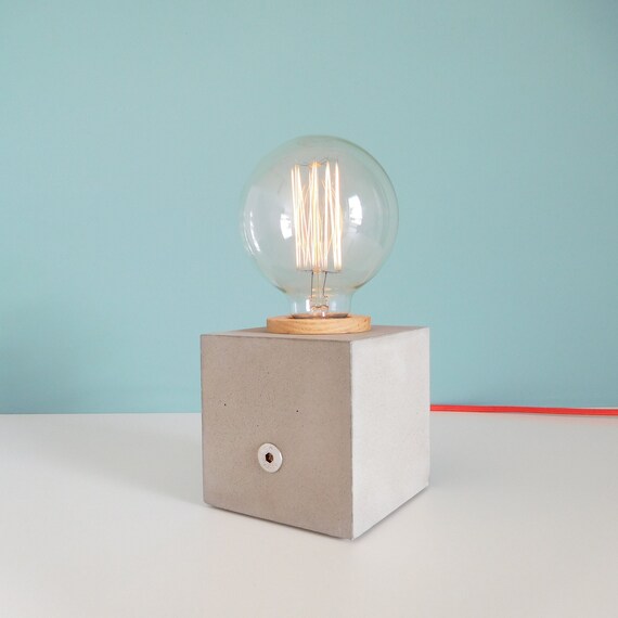 small concrete table lamp