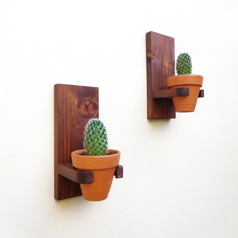 Rustic Wall Hanging Planters Set Clay Pots For Succulents Mounted Flower Holders Terracotta Indoor Planter Pot Outdoor