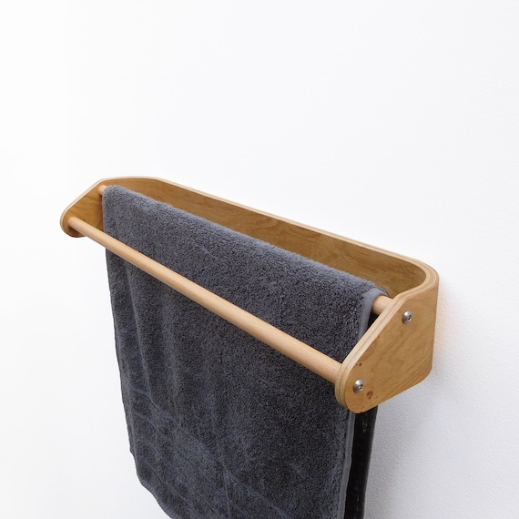Walnut Towel Holder Set of 2 Wood Wall Hook Personalized Bathroom Towel  Hooks Wooden Hooks Minimalist Home Decor 