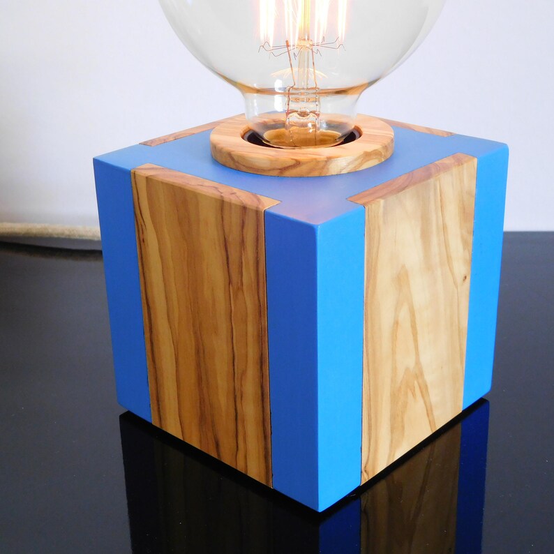 Concrete edison table lamp base dimmable small bedside lamp | Etsy