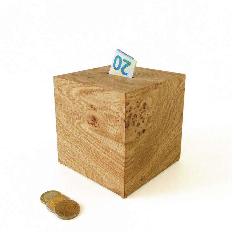 Eiche Sparschwein Erwachsene Holz Spardose für Geld Kasse | Etsy