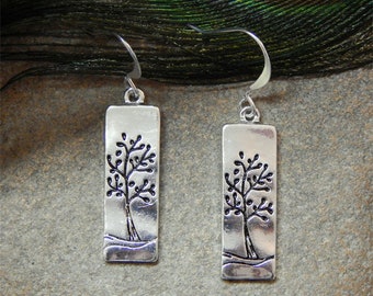 925 Sterling Silver Tree Earrings Growth Plant Tree Jewelry