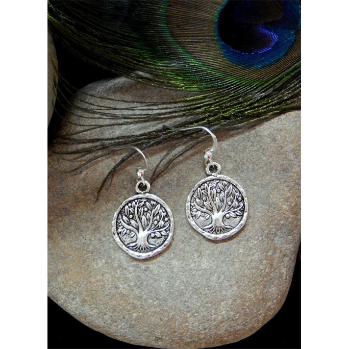 Beautiful Folk Art Vintage Inspired Antique Hammered Silver 