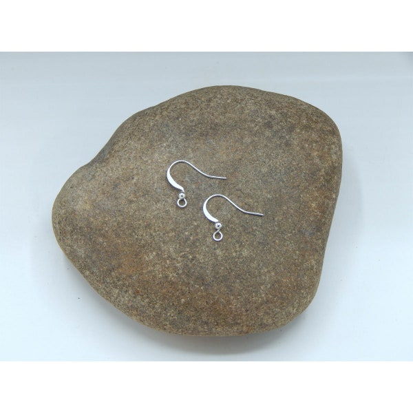 Silver French Hook - Jewelry Component - SOLD PER PAIR - 60001