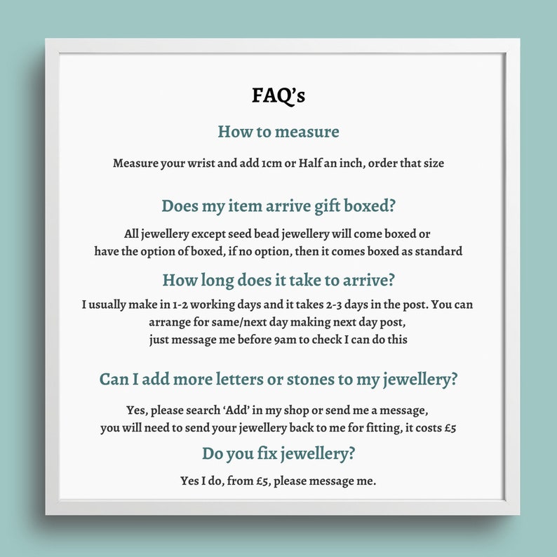 a poster with the words faq's on it