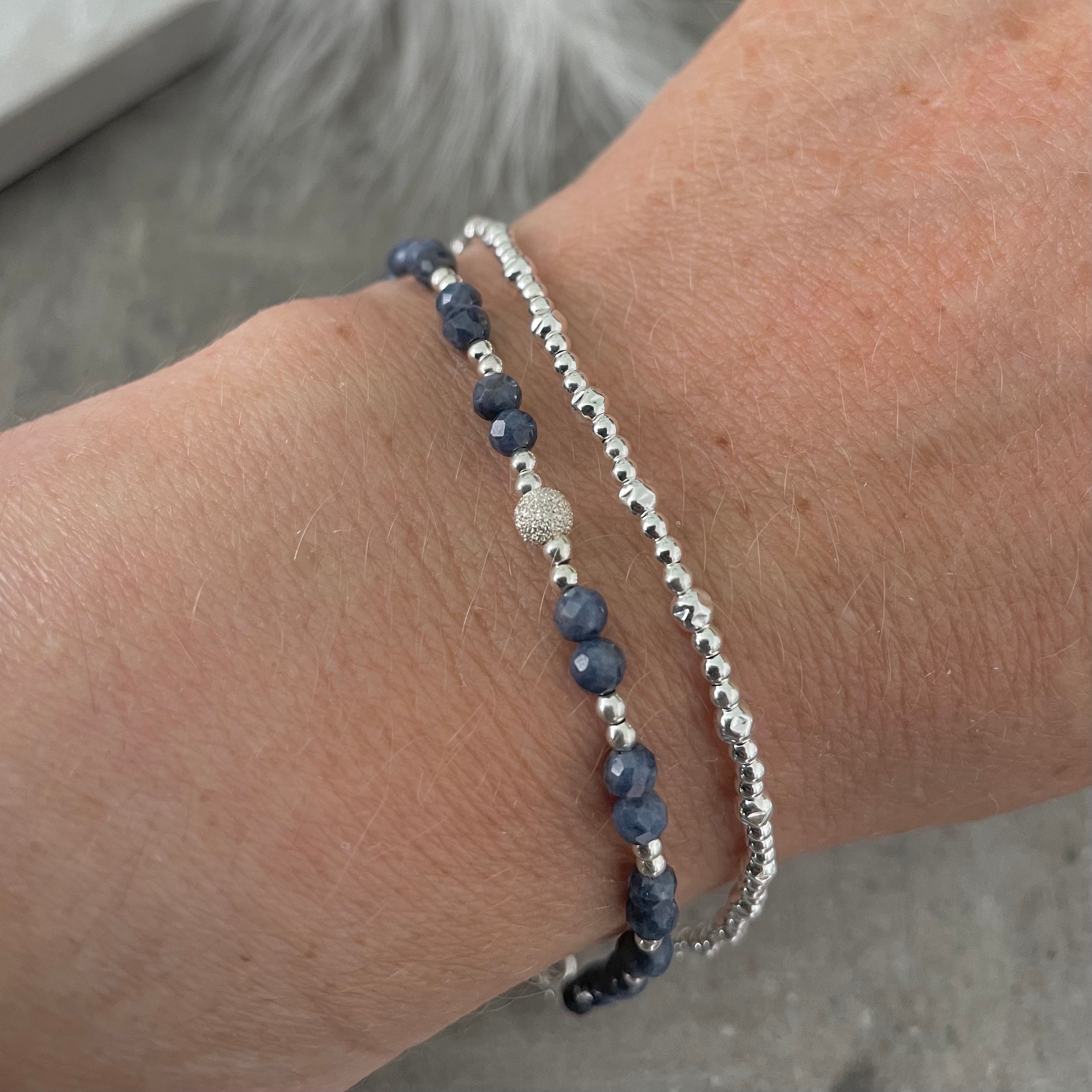dainty sapphire bracelet